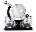 Set Decantador Whisky Globo Terráqueo con Barco (900ml) + 4 Vasos Grabados Premium - Imagen 7