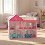 Casita de muñeca con luces, accesorios y muñequitas - Imagen 3