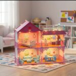 Casita de muñeca con luces, accesorios y muñequitas - Imagen 5