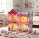 Casita de muñeca con luces, accesorios y muñequitas - Imagen 9