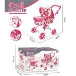 Cochecito/Carriola de Juguete Doble Rosa para Muñecas - ¡El Regalo Perfecto! - Imagen 3