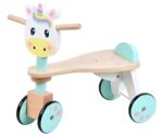 Triciclo de madera, camínador sin pedal. Modelo unicornio