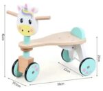 Triciclo de madera, camínador sin pedal. Modelo unicornio - Imagen 7